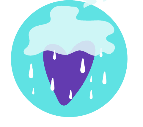 Icon symbolische für Depressionen bei Neurodermitis