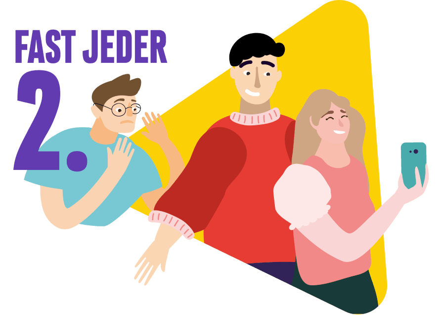 Illustraion eines Jungen mit Neurodermitis und seinen Freunden