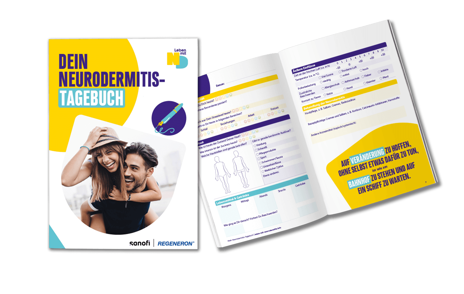 Abbildung der Printversion des Neurodermitis Tagebuchs