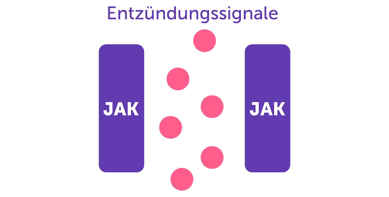 Grafische von Entzündungssignalen in der Haut bei Neurodermitis