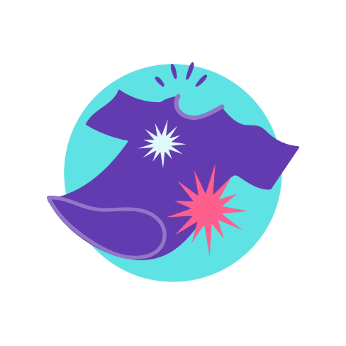 Icon von kratzender Kleidung bei Neurodermitis